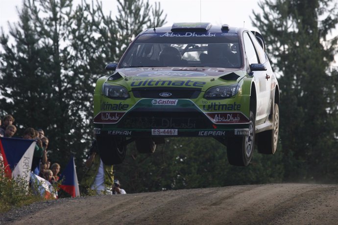 El Piloto Finlandés Latvala (Ford) En El Pasado Rally De Finlandia