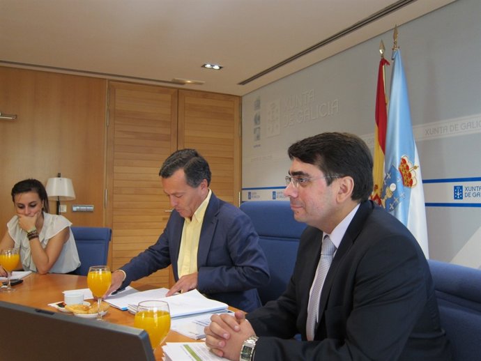 El Conselleiro Hernández Y El Director Xeral De Mobilidade, Miguel Bugarín