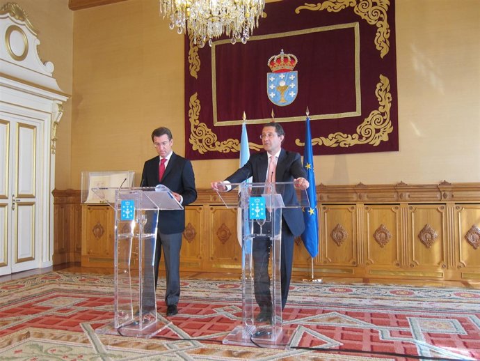 Alberto Núñez Feijóo Y Gerardo Conde Roa En Una Comparecencia Conjunta