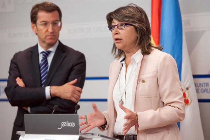 Alberto Núñez Feijóo Y Rosa Quintana Comparecen Tras El Consello De La Xunta