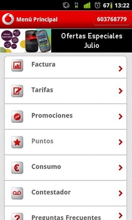 Aplicación 'Mi Vodafone'