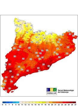 Predicción De Temperaturas Para El Mes De Agosto En Catalunya