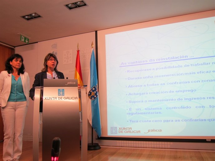 La Conselleira De Mar, Rosa Quintana Y La Directora De Intecmar