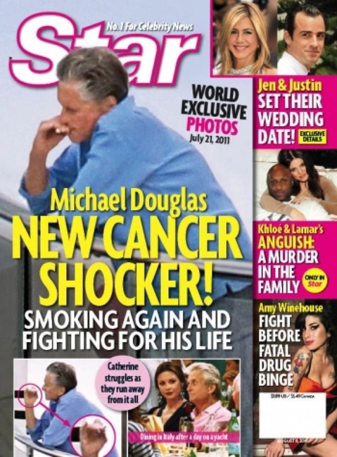 Portada Star, Michael Douglas Fumando Otra Vez