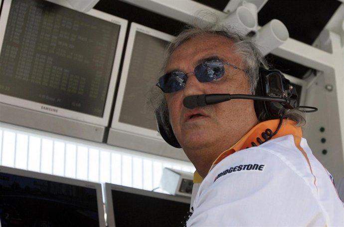 Flavio Briatore En Un Gran Premio