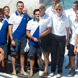 Montaje Principe Felipe Y La Infanta Cristina REGATAS