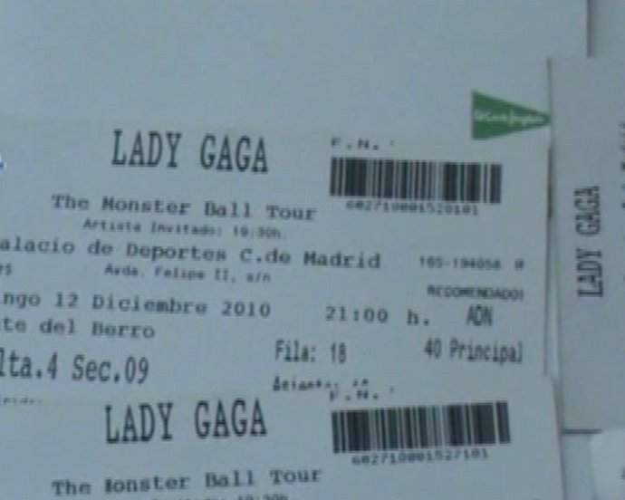 Detenidos por vender entradas falsas para Lady Gaga