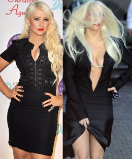 Montaje De Christina Aguilera Y Lady Gaga 