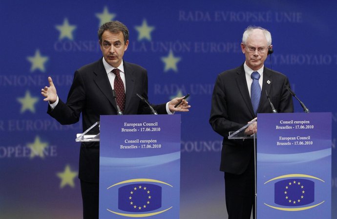 Zapatero y Van Rompuy en Bruselas