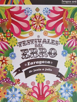 Imagen Del Cartel Anunciador De Los Festivales Del Ebro De Zaragoza