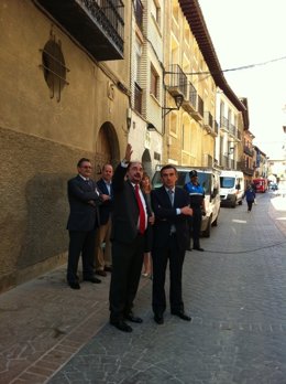 Lambán Y Beamonte En La Visita Del Presidente De La DPZ A Ejea