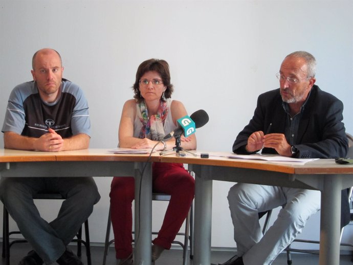 Luis Jerez, María Abuín Y Manuel Martín En Rueda De Prensa De SOS Sanidade Púbic