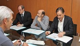 Rubalcaba, En La Reunión Con Ángel Gabilondo Y Valeriano Gómez