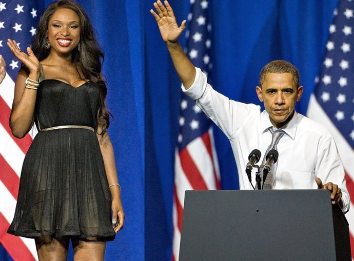 Montaje De Barack Obama Y Jennifer Hudson