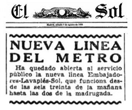 Anuncio De El Sol Sobre La Nueva Línea 3 De Metro