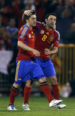 Villa y Xavi