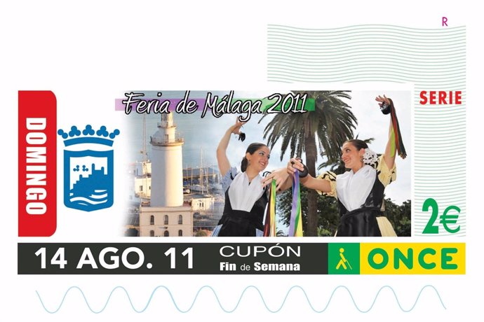 Cupón De La ONCE Dedicado A La Feria De Málaga
