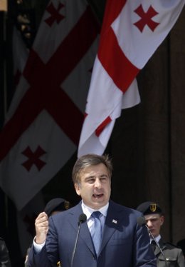 El Presidente Georgiano, Mijail Saakashvili