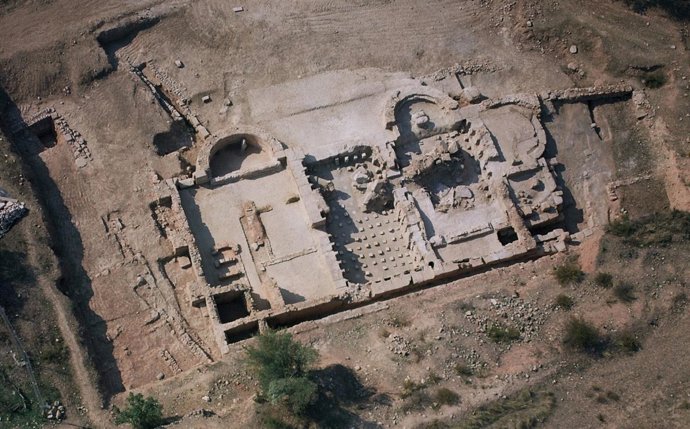 Vista Aérea De Las Termas Romanas De Labitolosa