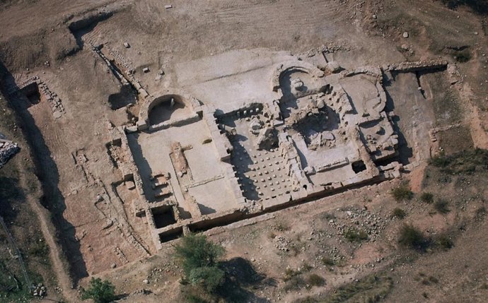 Vista Aérea De Las Termas Romanas De Labitolosa
