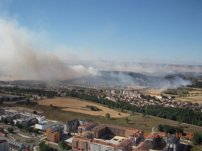 Imagen Del Incendio Declarado Este Marte En Burgos