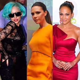 Montaje Lady Gaga, Victoria Beckham Y Jennifer Lopez