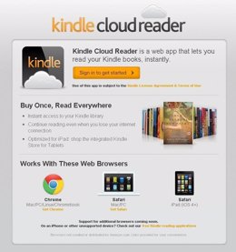 Página Web De Amazon Cloud Reader 