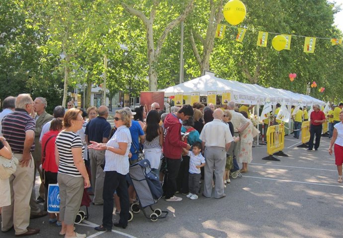 Cola De Personas En Recoletos Para Adquirir Hortalizas De COAG