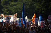 El movimiento 15M apoya los paros en Metro durante la JMJ