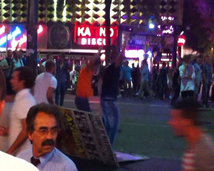 Enfrentamiento con la policía en Lloret de Mar