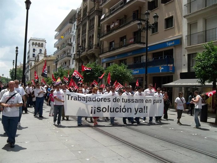 Manifestación De Los Trabajadores De Tussam