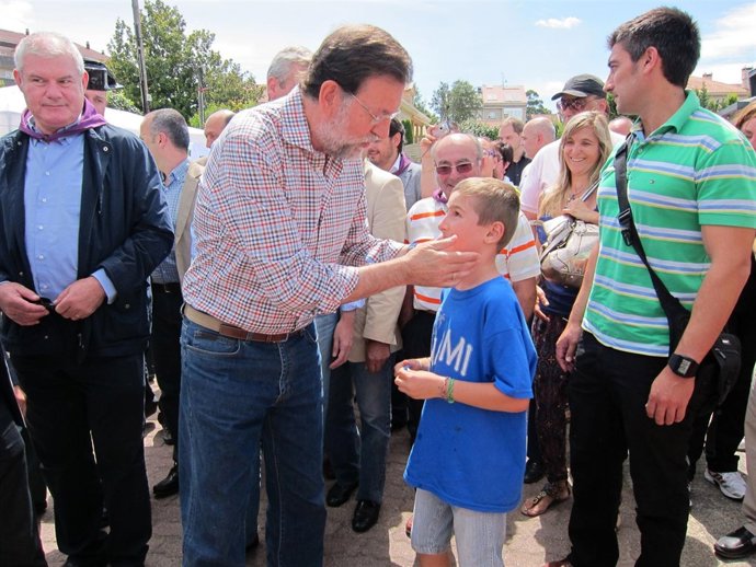 Mariano Rajoy en la Fiesta del Pulpo en O Carballiño (Ourense).