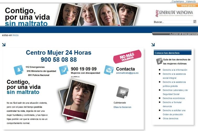 Web Contra El Maltrato De La Generalitat De Valencia 