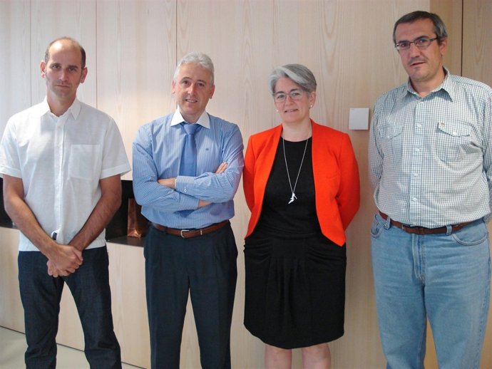 Adrián Subía, Jesús Mª Echeverría, Consejera Goicoechea Y Mikel Berraondo.