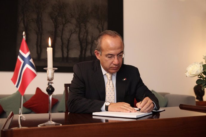 El Presidente De México, Felipe Calderón.