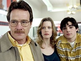 Bryan Cranston, Anna Gunn Y RJ Mitte De La Serie Breaking Bad 