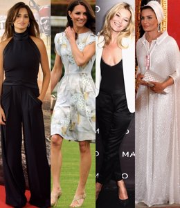Montaje De Penélope Cruz, Kate Middleton, Kate Moss Y La Jequesa De Catar 