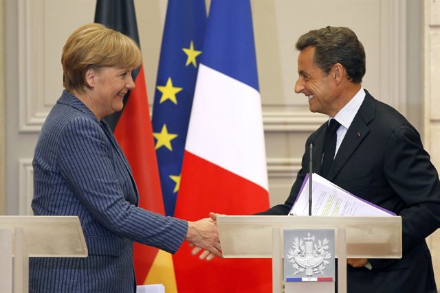 Merkel Y Sarkozy En Su Encuentro En París