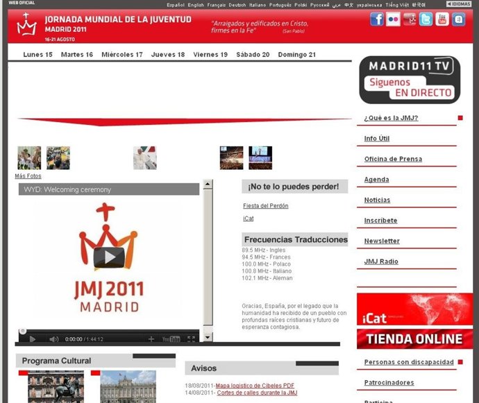 Página Web Oficial De La JMJ