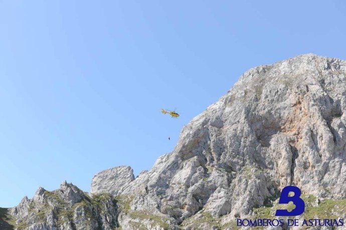 Momento Del Rescate Del Montañero