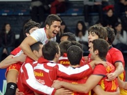 Celebración Selección Española Voleibol Juvenil 