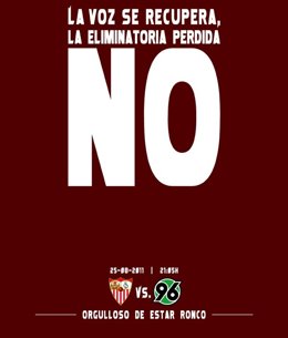 Cartel De La Campaña Del Sevilla Para El Encuentro Ante El Hannover 96