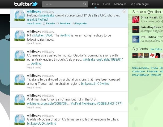 Cuenta De Wikileaks En Twitter