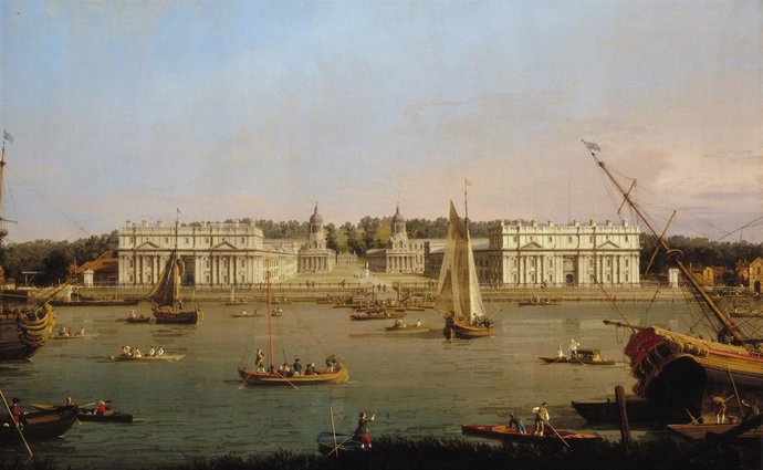 'El Greenwich Hospital en la orilla del Támesis'',  De Canaletto