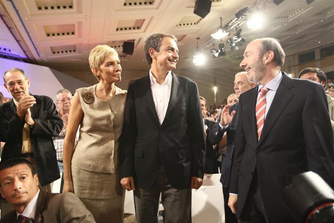 José Luis Rodríguez Zapatero Y Alfredo Pérez Rubalcaba