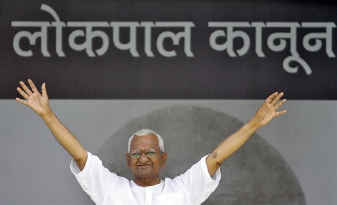 El Activista Indio Anna Hazare
