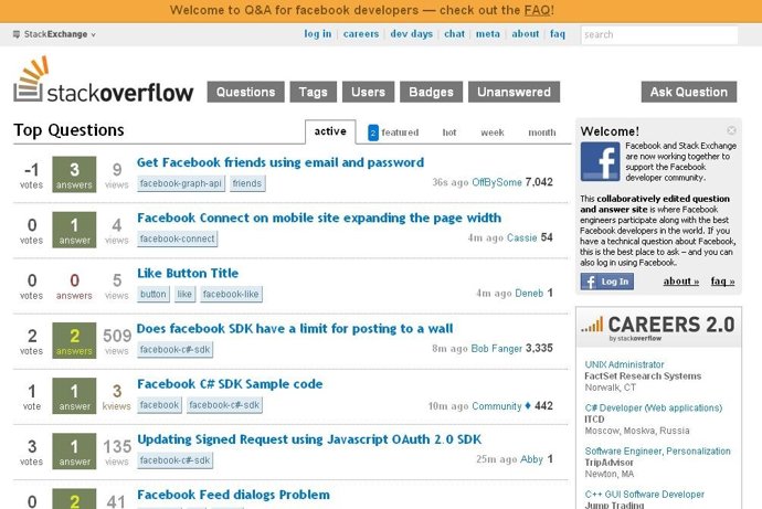 Foro Facebook Stack Overflow