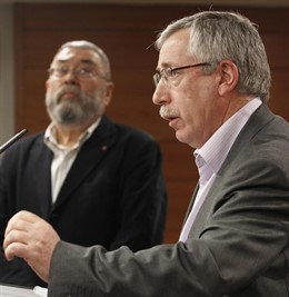 Toxo y Méndez en Moncloa