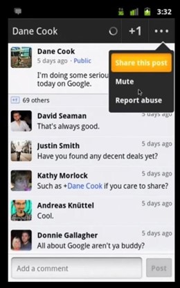Botón 'Reshare' De Google+ Para Android