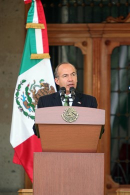 El Presidente De México, Felipe Calderón.